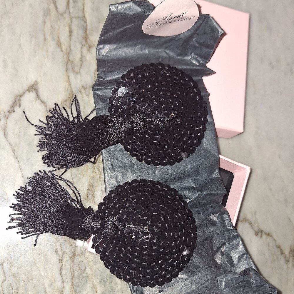 Agent Provocateur Black Sequin Tassels